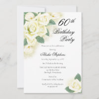 Rose Floral Bouquet 60th Birthday Party