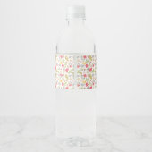 Rose Floral | Bridal Shower Water Bottle Label (Back)