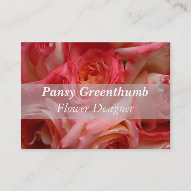 ROSE FLORAL BUSINESS CARD TEMPLATE (Front)