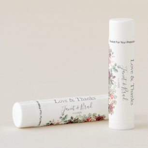 Rose Floral Eucalyptus Wedding Lip Balm