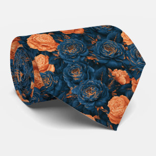 Rose Floral Father Day Outdoor Wedding Neck Tie