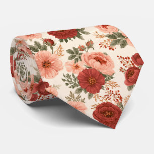 Rose Floral Father Day Professional Neck Tie