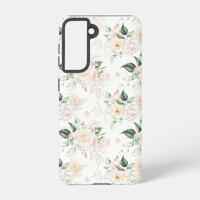 Rose Floral Garden Pattern Samsung Galaxy Case (Back)