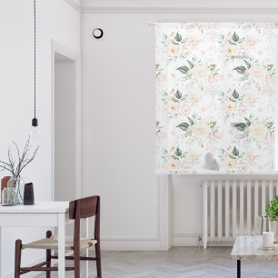 Rose Floral Garden Pattern Sheer Curtains