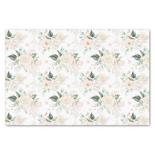 Rose Floral Garden Pattern Tissue Paper