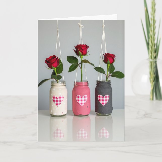 Rose Floral Mothers Day Keepsake Card (Front)