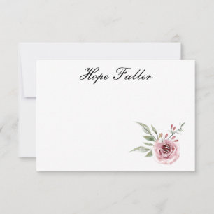 Rose Floral Note Cards
