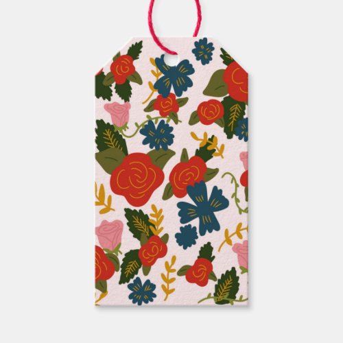 Rose Floral Patch Gift Tags