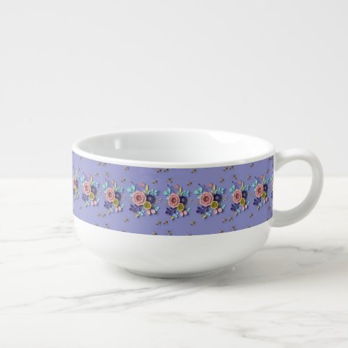 Rose Floral Soup Mug