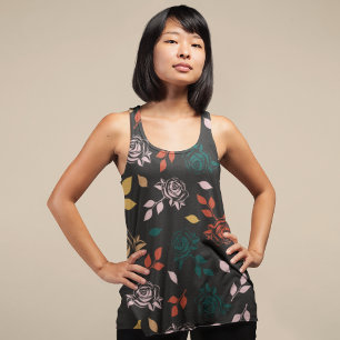 Rose Floral Tank Top