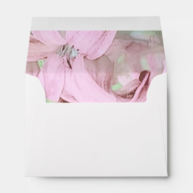 Rose Floral Wedding Adress Envelope (Back (Bottom))
