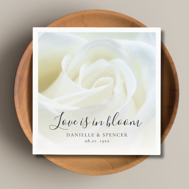 Rose Floral Wedding Napkins (Floral Wedding Napkins)