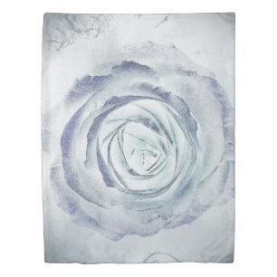 Rose Flower 13 blue Duvet Cover