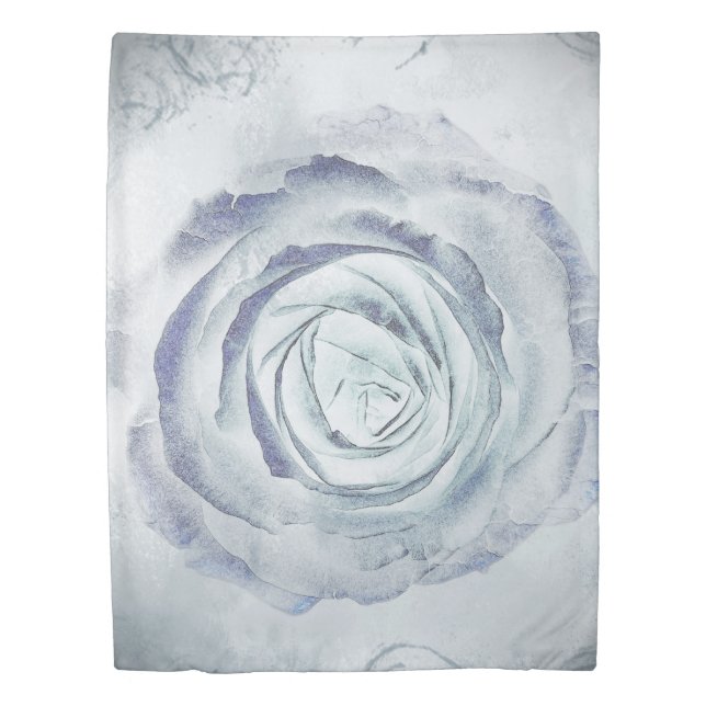Rose Flower 13 blue Duvet Cover (Front)