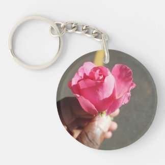Rose Flower Acrylic Keychain