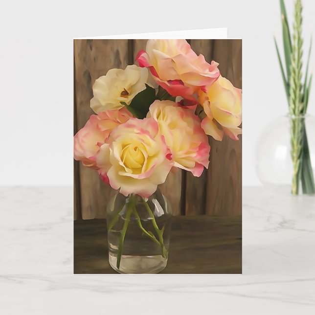 Rose Flower Arrangement Card (Front)