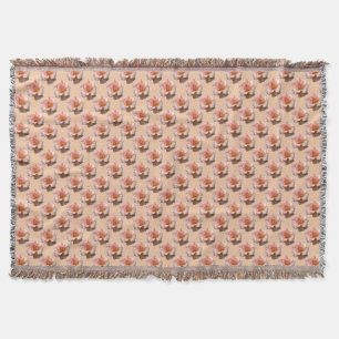Rose Flower Blanket Peach Rose Throw Blankets Gift