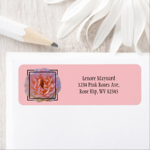 Rose Flower Blossom / Pink / Celtic Style Look / Label