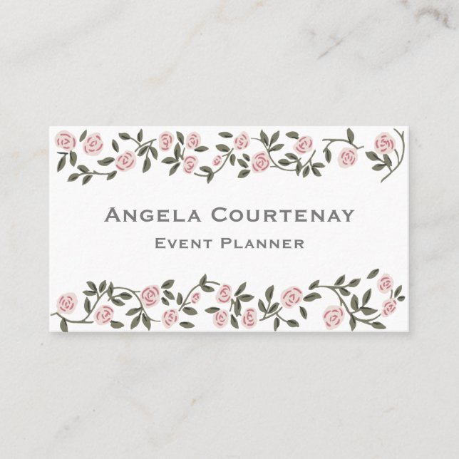 Rose Flower Business Card (Front)