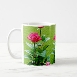 Rose flower coffee mug