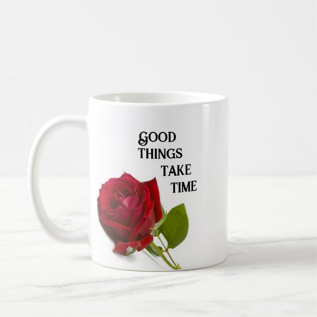 Rose flower coffee mug (Left)