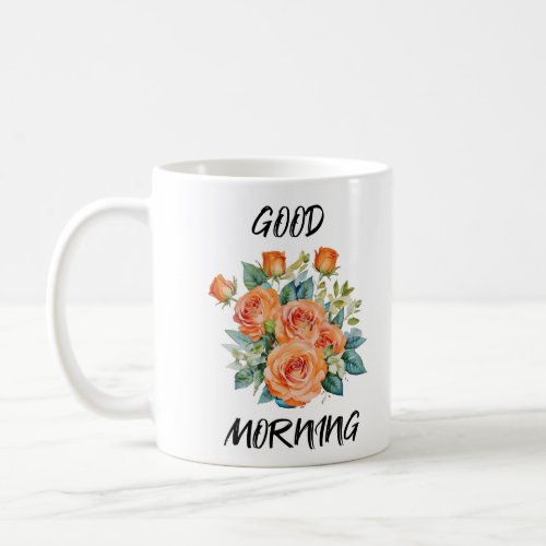 Rose flower coffee mug