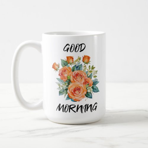 Rose flower coffee mug