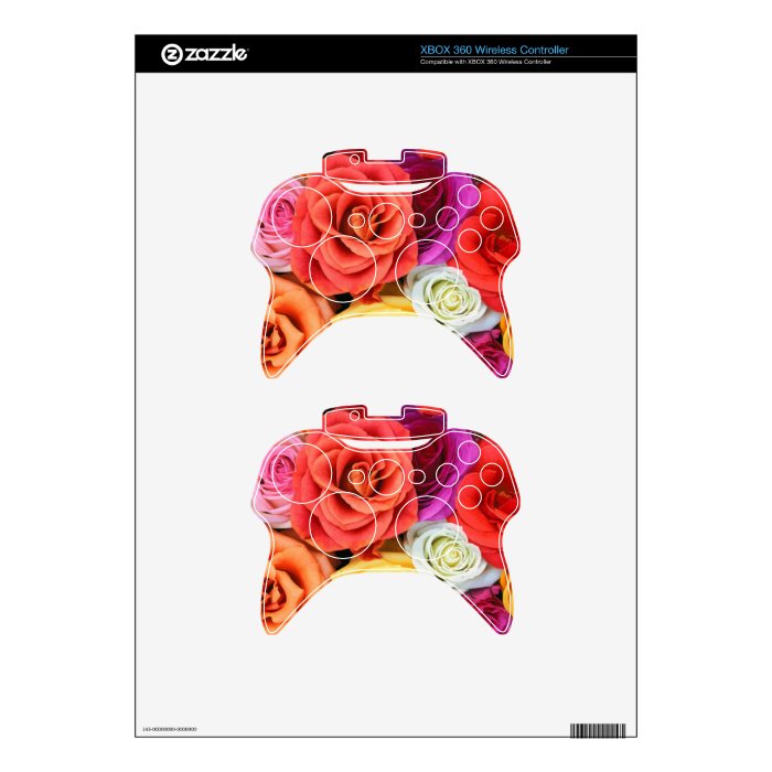 Rose Flower Collage Xbox 360 Controller Skin