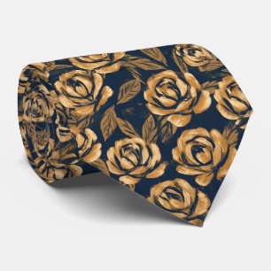 Rose Flower Engagement Unique Wedding Neck Tie