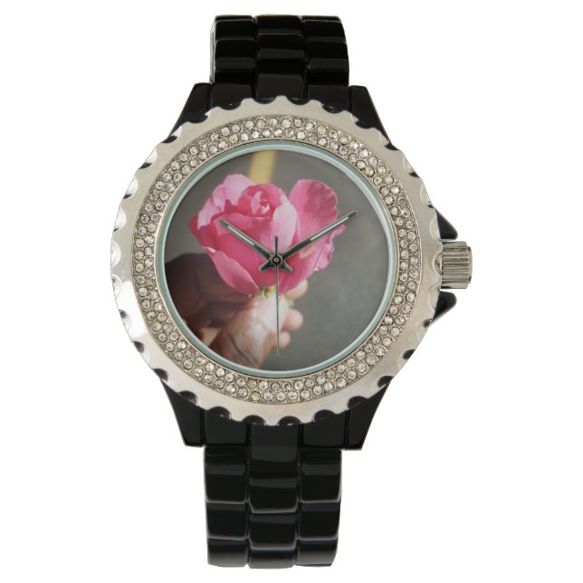 Rose Flower eWatch Watch (Front)