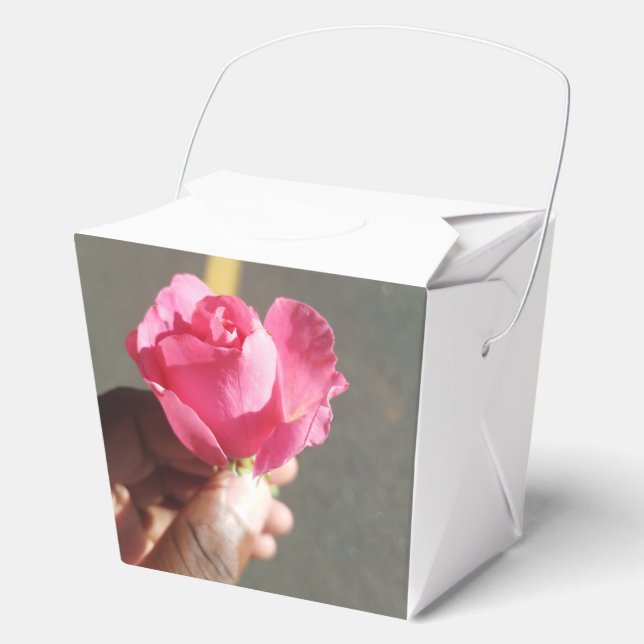 Rose Flower Favor Box (Front)