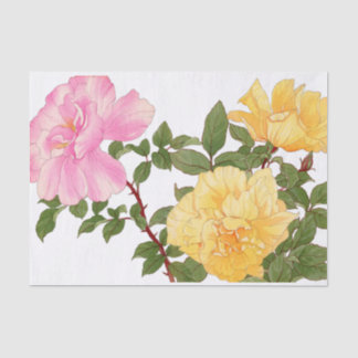 Rose flower, floral tissue paper