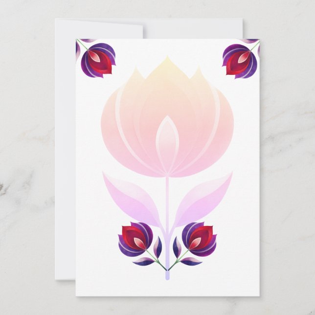 rose flower invitation (Front)