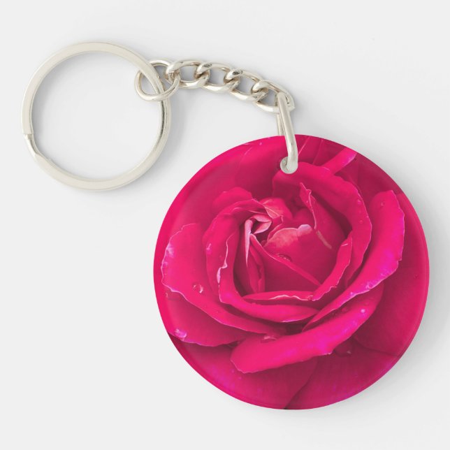 Rose flower keychain (Front)