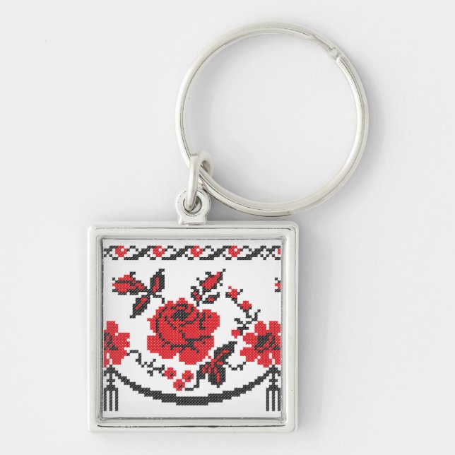 Rose flower keychain (Front)