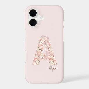 Rose Flower Monogram phone case