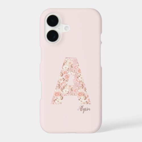 Rose Flower Monogram phone case