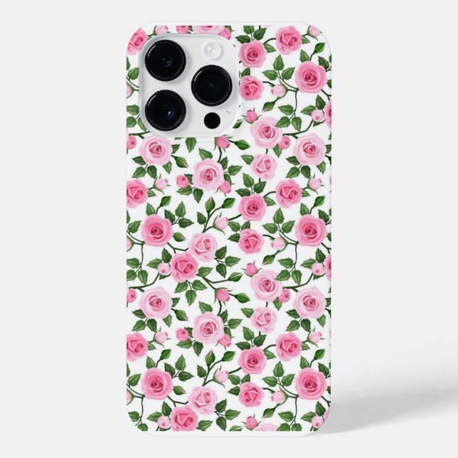 Rose Flower Motif  iPhone Case (Back)