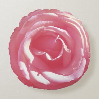 Rose Flower Photo Round throw cushion