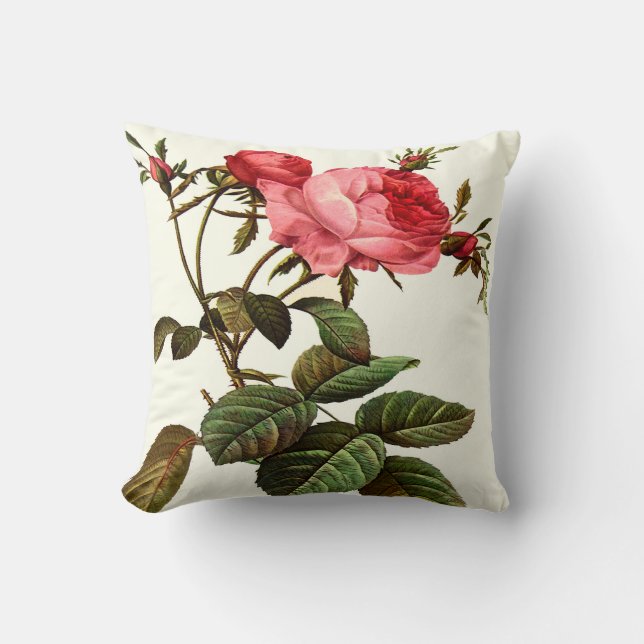 Rose Flower Pillow Spring Decor (Front)