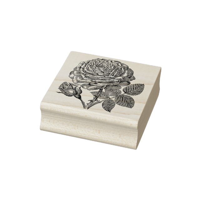 Rose Flower  Rubber Stamp (Stamp)