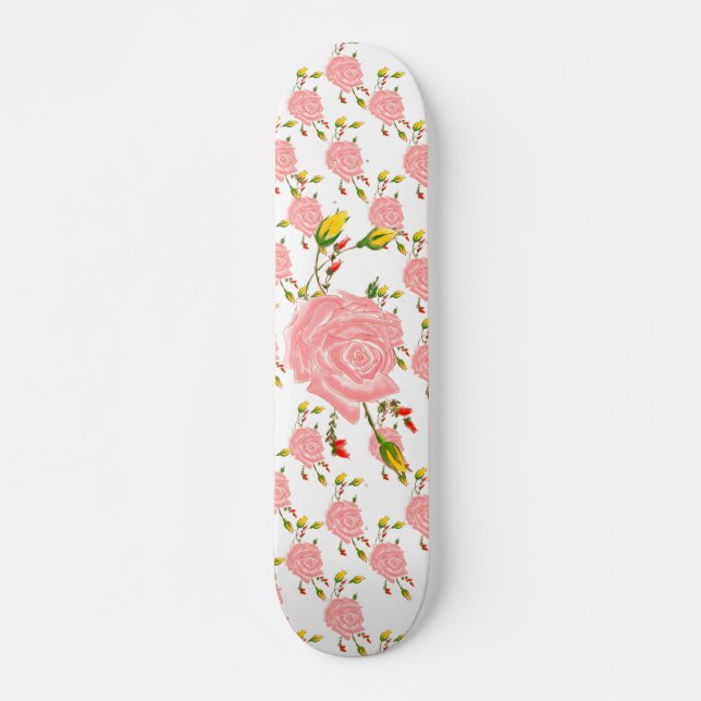 Rose Flower Skateboard (Front)