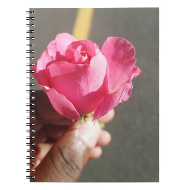 Rose Flower Spiral Photo Notebook (Front)