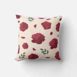 Rose flower Throw Pillow