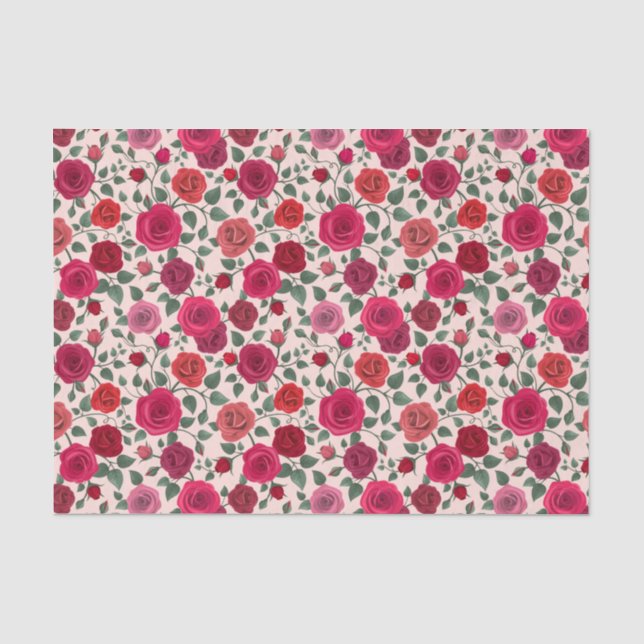 Rose Flower Tissue Paper – Elegant Floral Wrapping (Front)