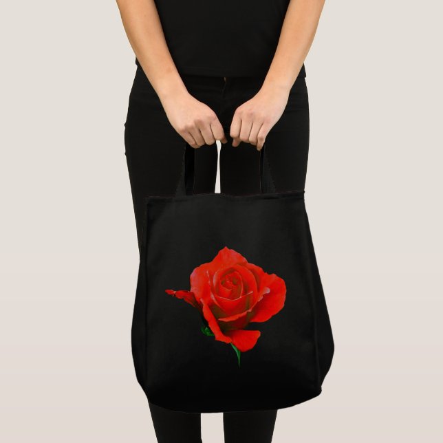 Rose Flower Tote Bag Red Rose Beach Tote Bags (Front (Product))