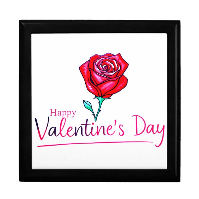 Rose Flower Valentine’s Day Gift Box (Front)