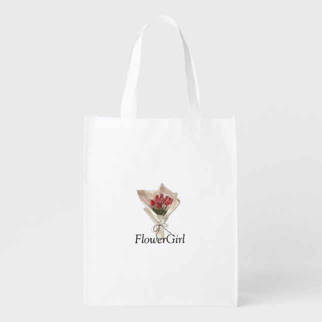Rose , Flowergirl Tote Bag (Front)