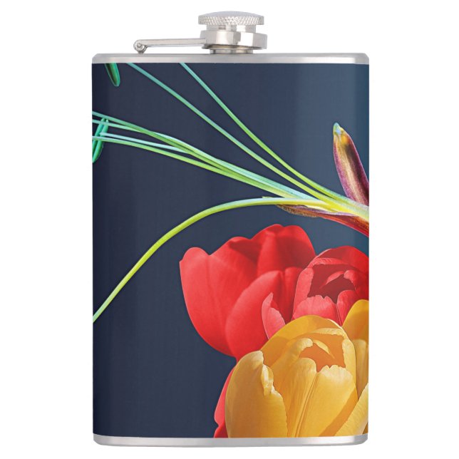 Rose Flowers-17250 Flask (Front)