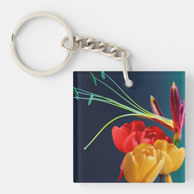 Rose Flowers-17250 Keychain (Front)